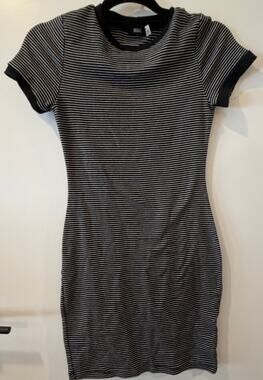 BDG Striped Bodycon Knit Stretchy Comfortable Ringer Tee Dress Urban Outfitters